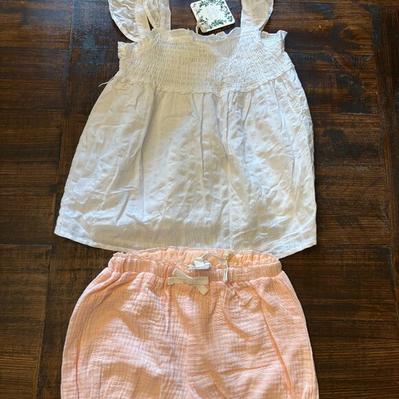 Chelsea & Violet Girl's 2-piece Summer Cotton Gauze Shorts Set ~ Size: 6 ~ NWT - Picture 1 of 4